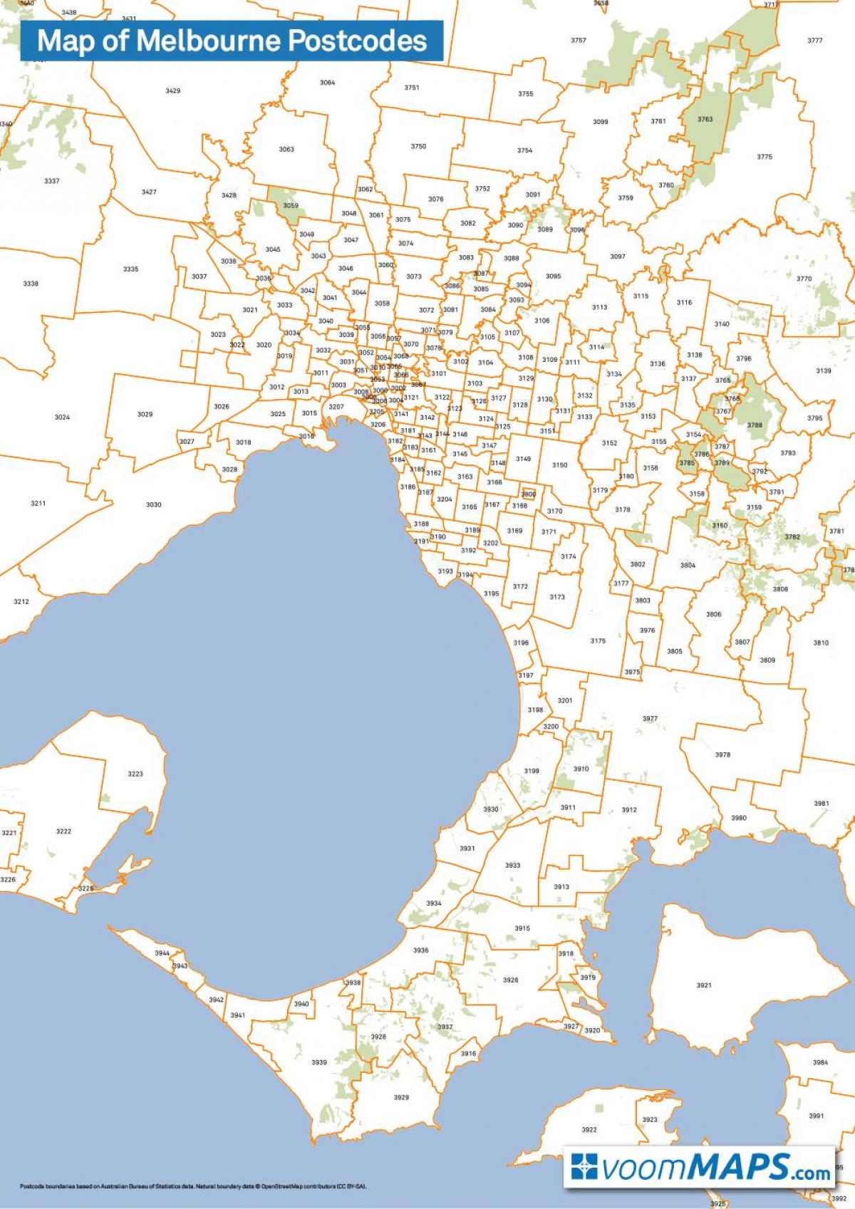mapu Melbourne psč