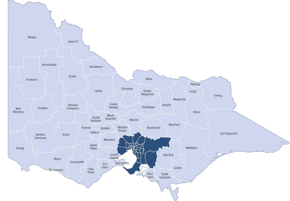 mapa Viktoriánskej rád