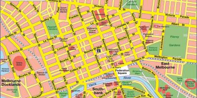 Mapa mesta Melbourne