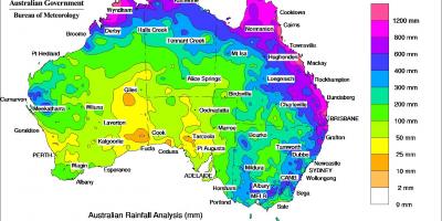 Melbourne dážď mapu