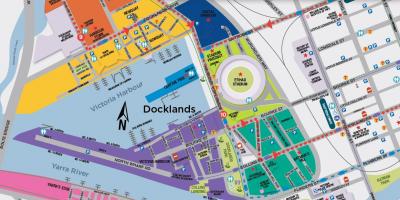 Docklands mapu Melbourne