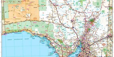 Mapa južnej Austrálie