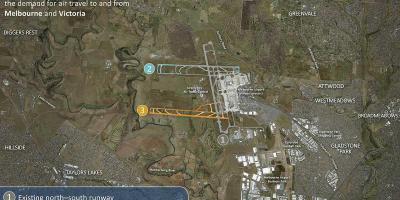 Map letisko Melbourne