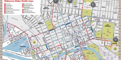 Melbourne atrakcií mesta mapu