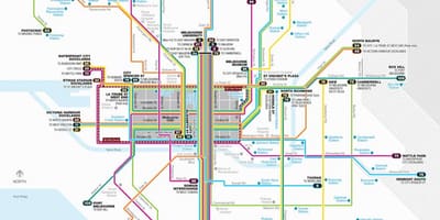 Melbourne električkovej trasy mapu