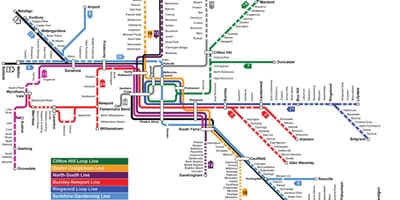Metro mapu Melbourne