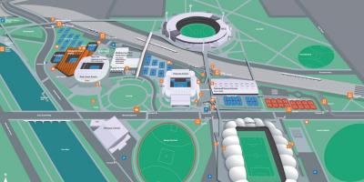 Melbourne olympic park mapu