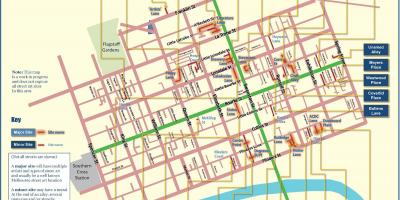 Melbourne cestnú mapu