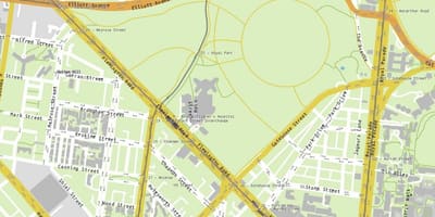 Mapa z Kráľovskej detskej nemocnice v Melbourne
