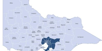 Mapa Viktoriánskej rád